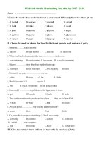 Tải Đề thi thử vào lớp 10 môn tiếng Anh năm học 2017 - 2018 có đáp án - Đề 15 - Đề thi thử vào lớp 10 môn Anh có đáp án