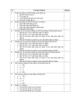 trắc nghiệm BJT và FET, mạch phân cực BJT, mô hình tương đương tín hiệu nhỏ, các kiểu ghép tầng khuếch đại (có đáp án) 