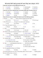 Tải Đề thi thử THPT Quốc gia năm 2017 môn Tiếng Anh có đáp án - Đề 23 - Tài liệu ôn thi THPT quốc gia môn Tiếng Anh năm 2017