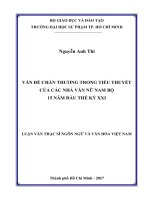 Vấn đề chấn thương trong tiểu thuyết của các nhà văn nữ nam bộ 15 năm đầu thế kỷ xxi   