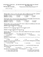 Tải Đề thi thử THPT Quốc gia năm 2017 môn Tiếng Anh có đáp án - Đề 31 - Đề thi Đại học môn Tiếng Anh năm 2017 có đáp án