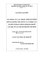 (Luận văn thạc sĩ) tác động của các thuộc tính sản phẩm đến xu hướng tiêu dùng và ý nghĩa của nó đối với hoạt động kinh doanh đồ lót phụ nữ tại tp  hồ chí minh 
