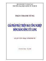 (Luận văn thạc sĩ) giải pháp phát triển may công nghiệp đồng bằng sông cửu long 