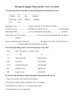 Tải Bài tập trắc nghiệm Tiếng Anh lớp 7 Unit 4 - Ôn tập Tiếng Anh lớp 7