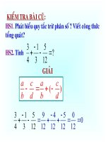 Tiết 79 - Phép nhân phân số - Tính chất cơ bản của phép nhân phân số - Luyện tập