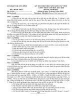 sở gdđt quảng bình kỳ thi chọn học sinh giỏi cấp tỉnh lớp 9 thcs năm học 20172018 đề chính thức môn thi sinh học họ và tên