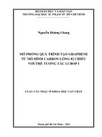 Mô phỏng quá trình tạo graphene từ mô hình carbon lỏng 02 chiều với thế tương tác lcbop i  