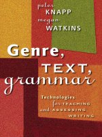 Genre, text, grammar   technologies for teaching and assessing writing 