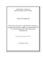 Khảo sát sự hài lòng của khách hàng với dịch vụ BĐS ở Hà Nội – nghiên cứu trường hợp Công ty cổ phần kinh doanh và phát triển địa ốc Vietstarland
