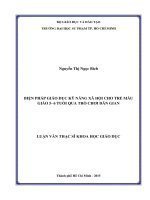 Biện pháp giáo dục kỹ năng xã hội cho trẻ mẫu giáo 5   6 tuổi qua trò chơi dân gian  