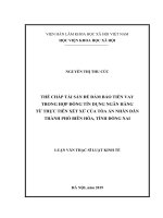 Thế chấp tài sản để đảm bảo tiền vay trong hợp đồng tín dụng ngân hàng theo pháp luật Việt Nam và thực tiễn xét xử3 tại Tòa án nhân dân thành phố Biên Hòa, tỉnh Đồng Nai