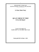 Quan niệm về thơ của lê đạt  