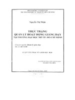 Thực trạng quản lý hoạt động giảng dạy tại trường đại học mở tp  hồ chí minh  