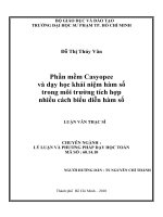 Phần mềm casyopee và dạy học khái niệm hàm số trong môi trường tích hợp nhiều cách biểu diễn hàm số  