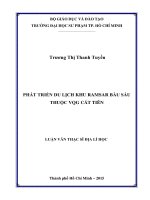Phát triển du lịch khu ramsar bàu sấu thuộc vqg cát tiên  