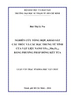 Nghiên cứu tổng hợp, khảo sát cấu trúc và các đặc trưng từ tính của vật liệu nano yfe1 xmnxo3±δ bằng phương pháp đồng kết tủa  