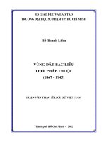 Vùng đất bạc liêu thời pháp thuộc (1867   1945)  