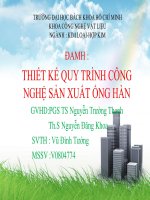 THIẾT KẾ QUY TRÌNH CÔNG NGHỆ SẢN XUẤT ỐNG HÀN