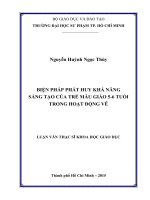 Biện pháp phát huy khả năng sáng tạo của trẻ mẫu giáo 5   6 tuổi trong hoạt động vẽ  