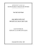 Đặc điểm ngôn ngữ truyện cực ngắn việt nam  