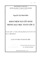 Khái niệm nguyên hàm trong dạy học toán lớp 12  