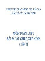 Giáo án powerpoint toán 1 bài 8 lắp ghép, xếp hình(tiết 2) 