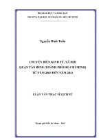 Chuyển biến kinh tế, xã hội quận tân bình (thành phố hồ chí minh) từ năm 2003 đến năm 2013  