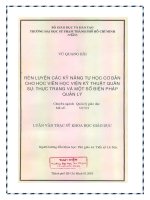 Rèn luyện các kỹ năng tự học cơ bản cho học viên học viện kỹ thuật quân sự thực trạng và một số biện pháp quản lý  