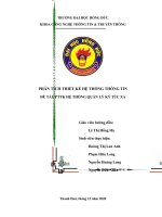 PTTKHT - Hệ thống quản lý Ký túc xá