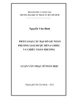 Phân loại các đại số lie toàn phương giải được đến 6 chiều và chiều toàn phương  