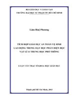 Tích hợp giáo dục an toàn vệ sinh lao động trong dạy học phần điện học vật lí 11 trung học phổ thông  