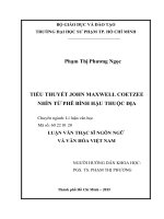 Tiểu thuyết john maxwell coetzee nhìn từ phê bình hậu thuộc địa  