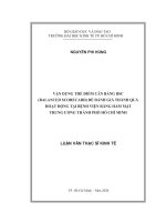 Vận dụng thẻ điểm cân bằng BSC để đánh giá thành quả hoạt động của bệnh viện răng hàm mặt trung ương thành phố hồ chí minh 