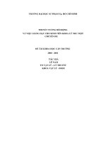 Thuyết tương đối rộng và việc giảng dạy cho sinh viên khoa lý như một chuyên đề đề tài nghiên cứu khoa học cấp trường 