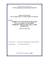 Nghiên cứu thành phần hóa học cây ruột gà có khớp   borreria articularis, họ cà phê (rubiacea) 