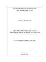 Thực hiện chính sách phát triển hàng không dân dụng ở việt nam hiện nay