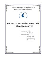 tiểu luận môn học truyền thông không dây đề tài multipath TCP 