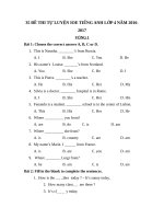 35 đề THI tự LUYỆN IOE TIẾNG ANH lớp 4 năm 2016 2017 