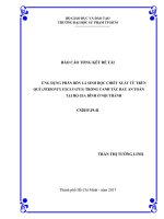 Ứng dụng phân bón lá sinh học chiết xuất từ trùn quế (perionyx excavatus) trong canh tác rau an toàn tại hộ gia đình ở nội thành  báo cáo tổng kết đề tài nghiên cứu khoa học cấp trường 