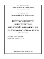 Thực trạng rèn luyện nghiệp vụ sư phạm cho sinh viên một số khoa tại trường đại học sư phạm tp  hcm  báo cáo tổng kết đề tài khoa học và công nghệ cấp trường 
