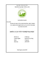 Đánh giá khả năng sinh trưởng, phát triển của một số tổ hợp ngô lai vụ xuân năm 2018 tại thái nguyên 