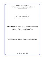 Tiểu thuyết việt nam từ 1986 đến 2000 nhìn từ lý thuyết tự sự  