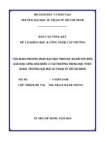 Vận dụng phương pháp dạy học theo dự án đối với môn giáo dục công dân khối 11 tại trường trung học thực hành   trường đại học sư phạm tp  hồ chí minh  báo cáo tổng kết đề tài khoa học và công nghệ cấp trường 