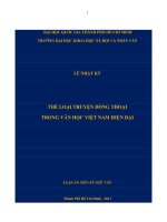 Thể loại truyện đồng thoại trong văn học việt nam hiện đại  
