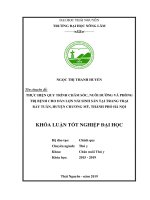 Thực hiên quy trình chăm sóc, nuôi dưỡng và phòng trị bệnh cho đàn lợn nái sinh sản tại trang trại bảy tuân, xã tiên phương, huyện chương mỹ, thành phố hà nội 