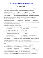 Tải Đề luyện thi THPT Quốc gia môn tiếng Anh năm 2020 số 21 - Đề thi tốt nghiệp THPTQG môn Anh có đáp án