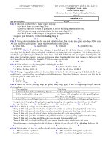 Tải Bộ đề thi thử THPT Quốc gia năm 2016 môn Sinh học - Số 1 - Đề thi thử Đại học môn Sinh năm 2016 có đáp án