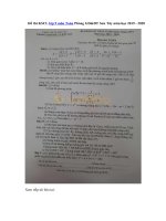 Tải Đề thi KSCL lớp 9 môn Toán Phòng GD&ĐT Sơn Tây năm học 2019 - 2020 - Đề kiểm tra HK 2 lớp 9 môn Toán