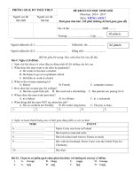 Tải Đề thi chọn học sinh giỏi môn tiếng Anh lớp 7 Phòng GD&ĐT Thái Thụy, Thái Bình năm học 2016-2017 - Đề thi chọn học sinh giỏi môn tiếng Anh lớp 7 có đáp án