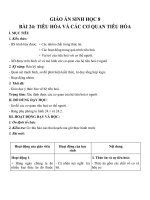 Tải Giáo án Sinh học 8 bài Tiêu hóa và các cơ quan tiêu hóa - Giáo án điện tử môn Sinh học lớp 8